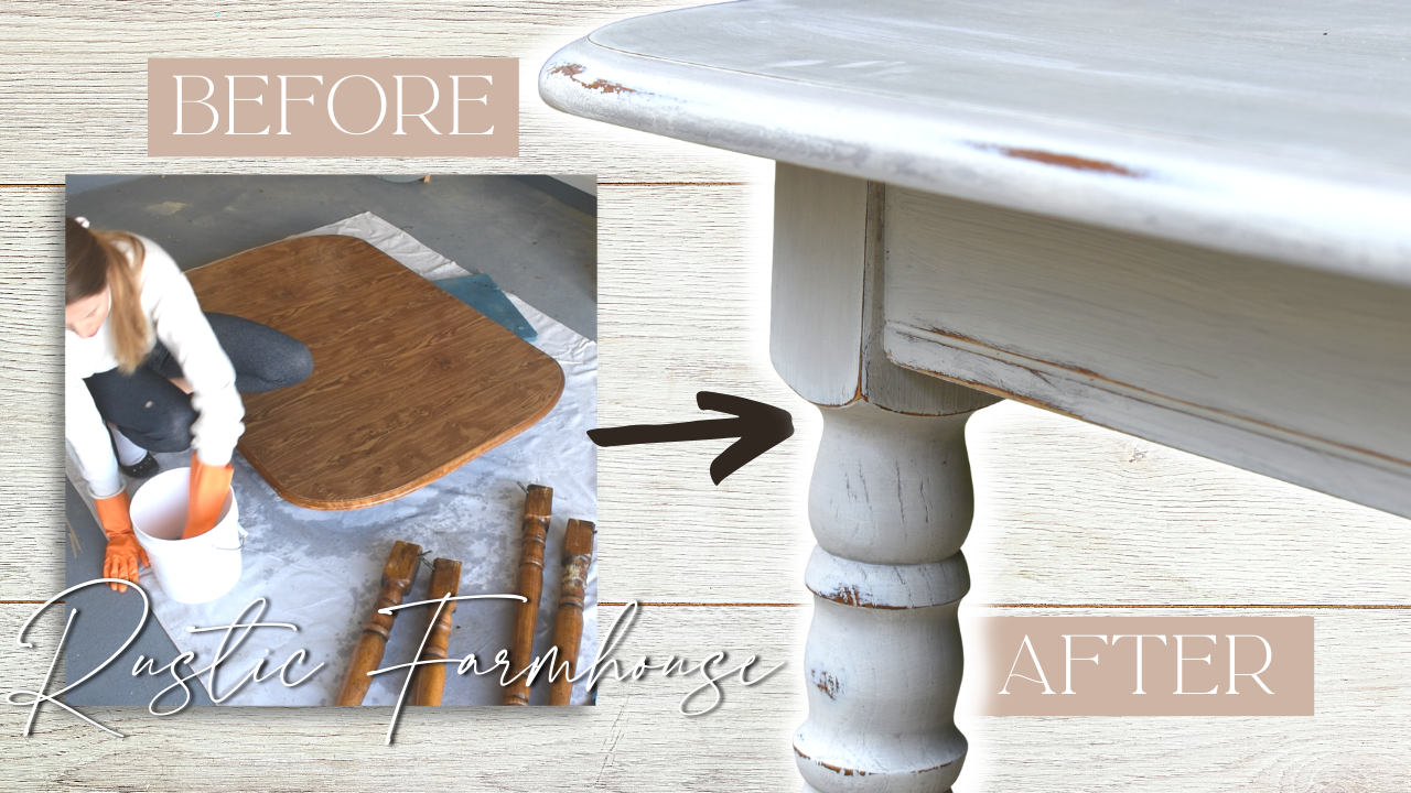 Rustic White Farmhouse Table