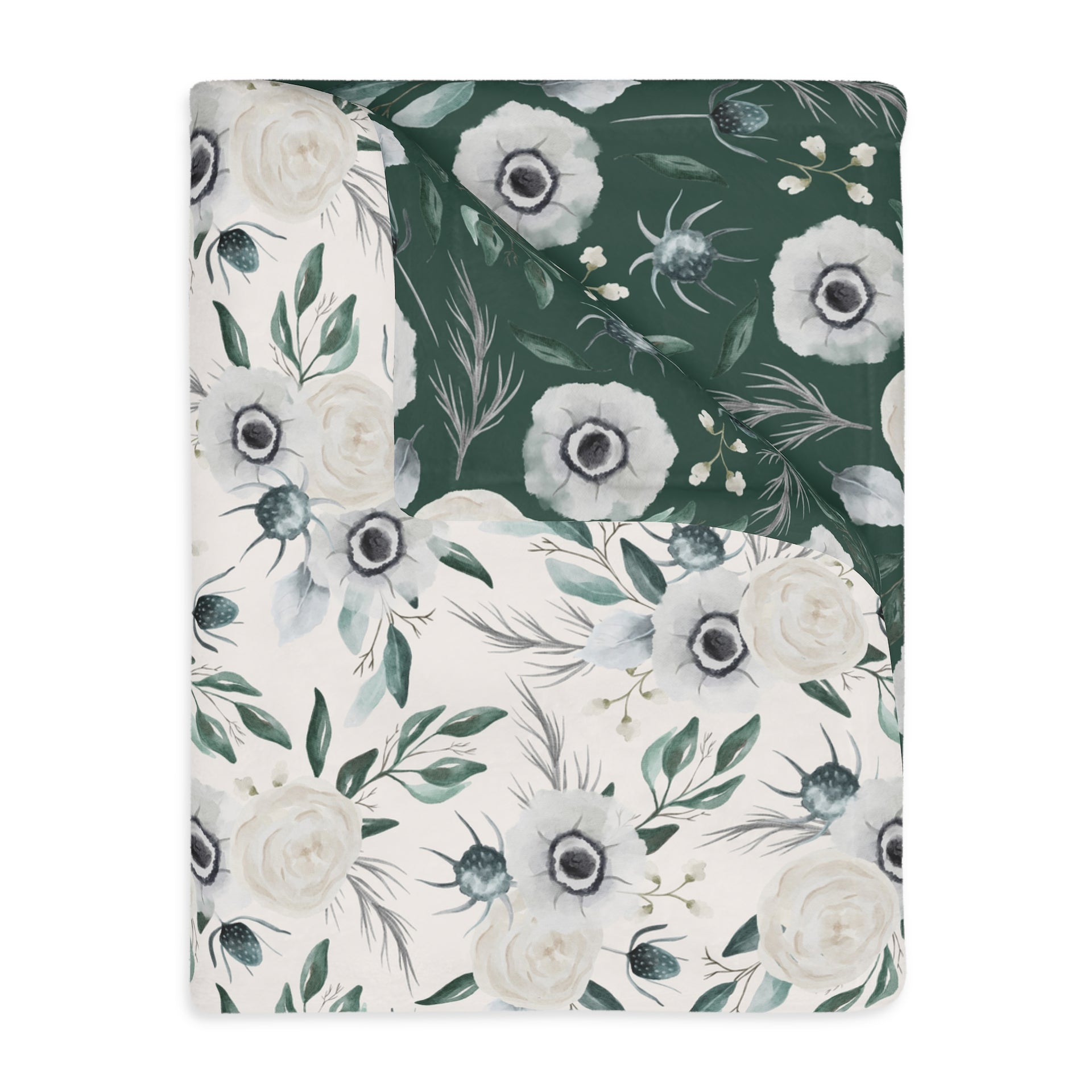 Ocean Inlet Floral | Reversible Throw Blanket