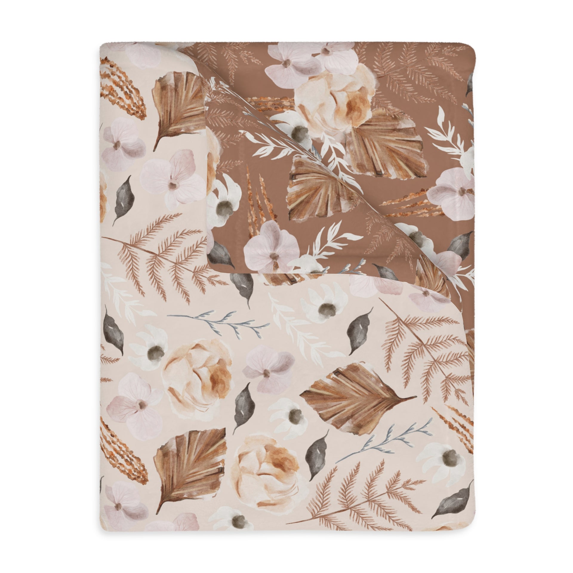 Seagull Harbor Floral | Reversible Throw Blanket