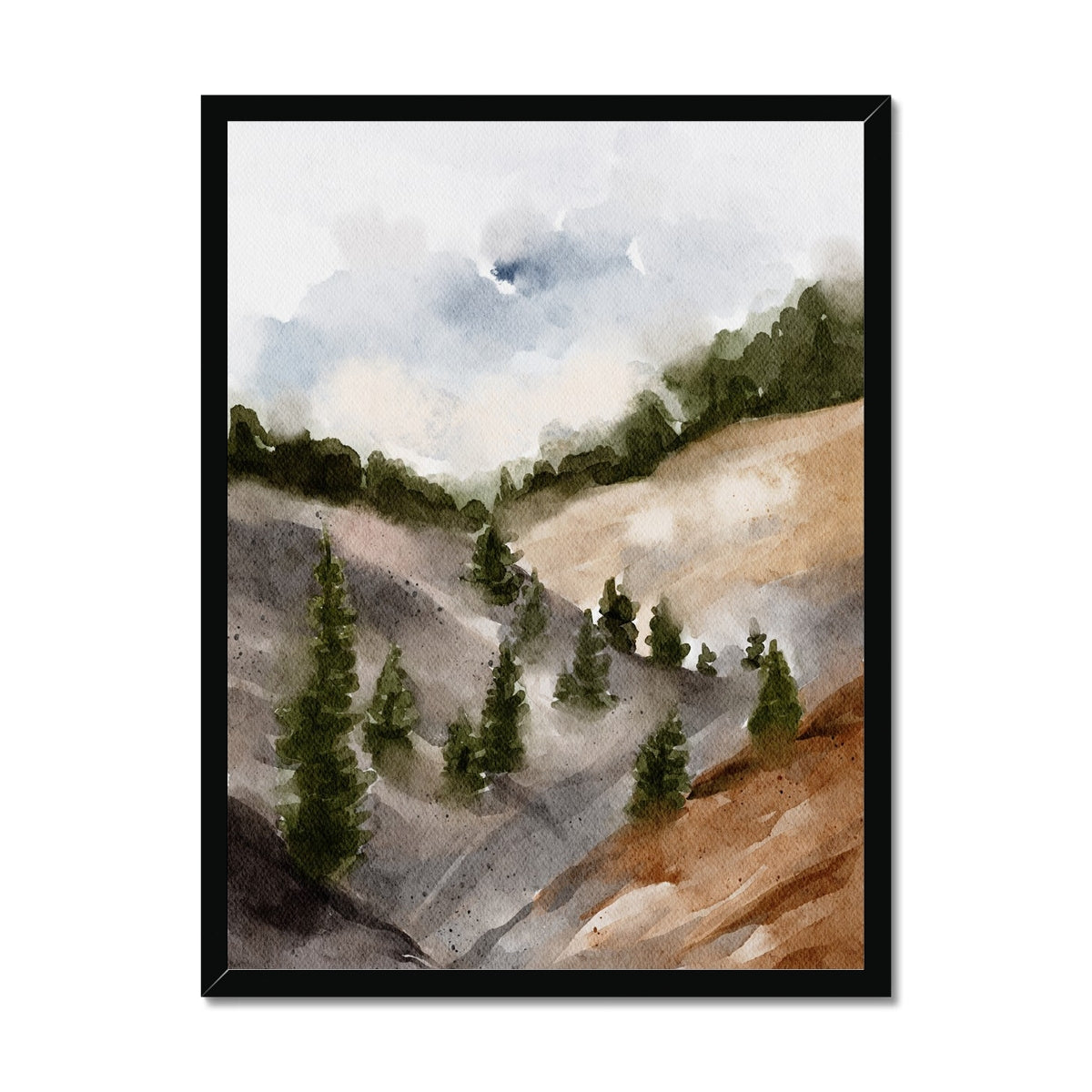 Misty Foothills | Framed Print