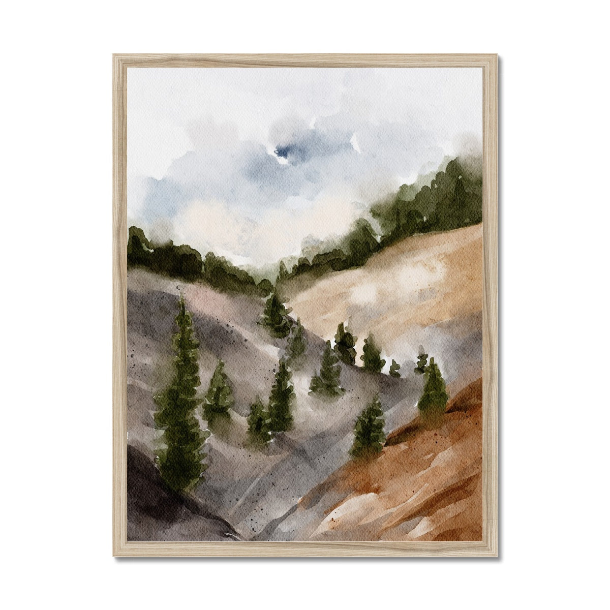 Misty Foothills | Framed Print