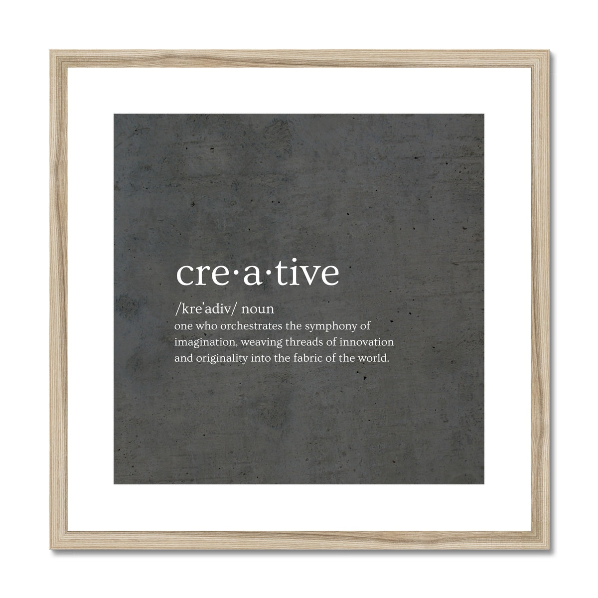 Creative | Framed & Matted Print