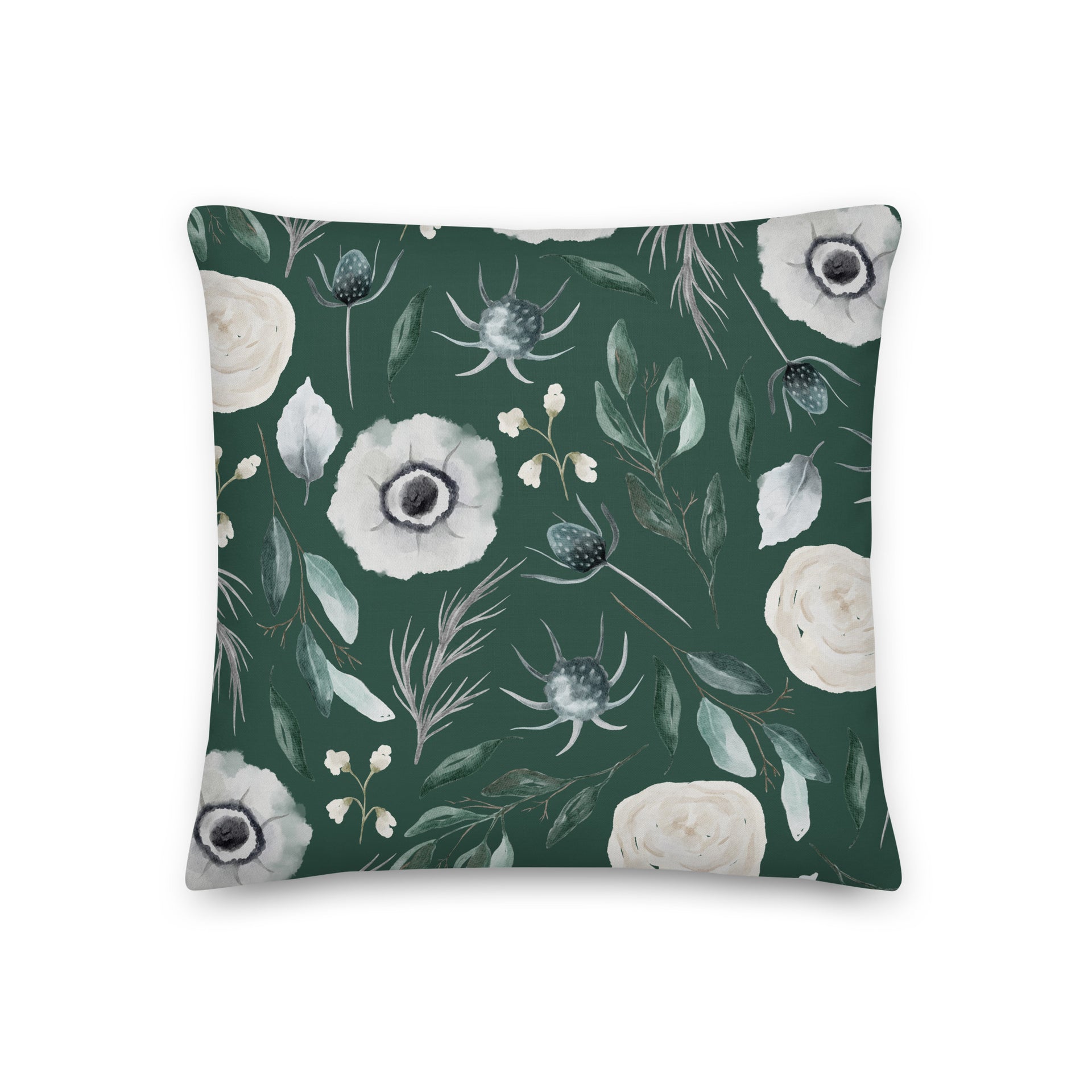 Ocean Inlet Floral | Reversible Throw Pillow