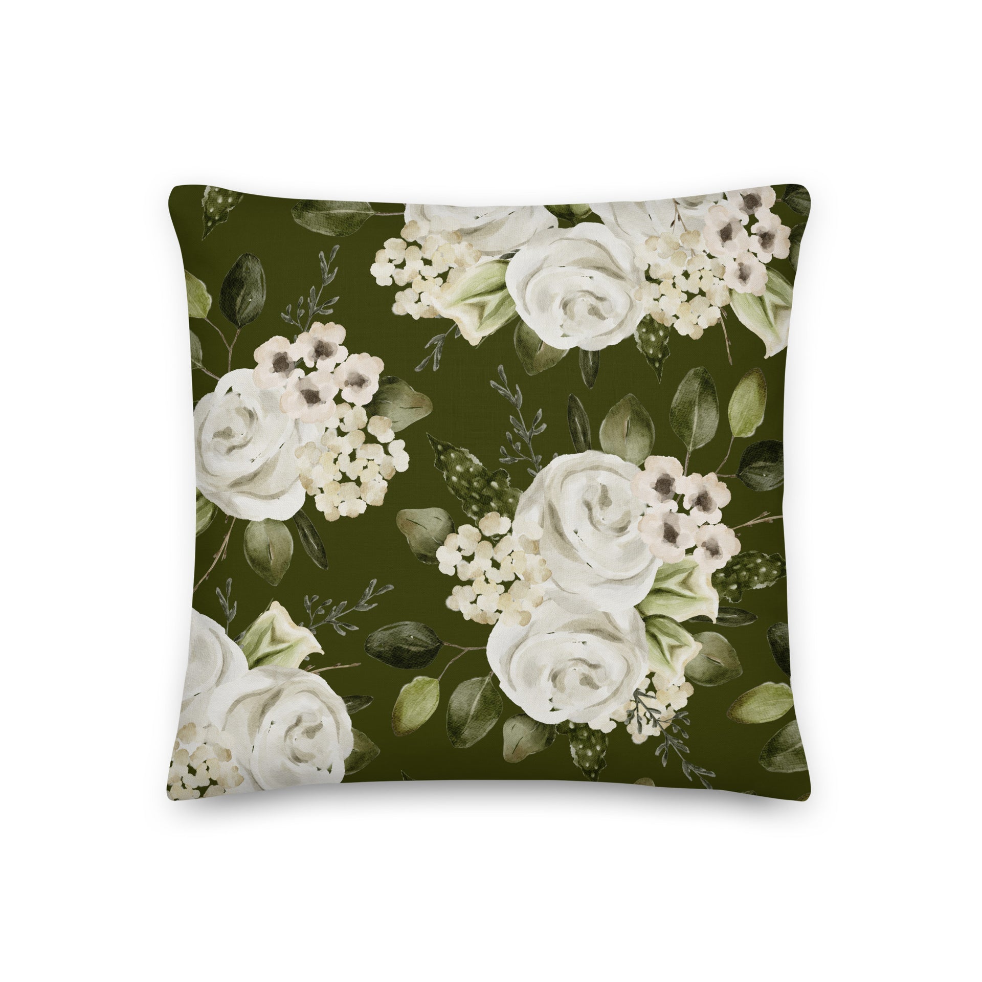 Woodland Fog Floral | Reversible Throw Pillow