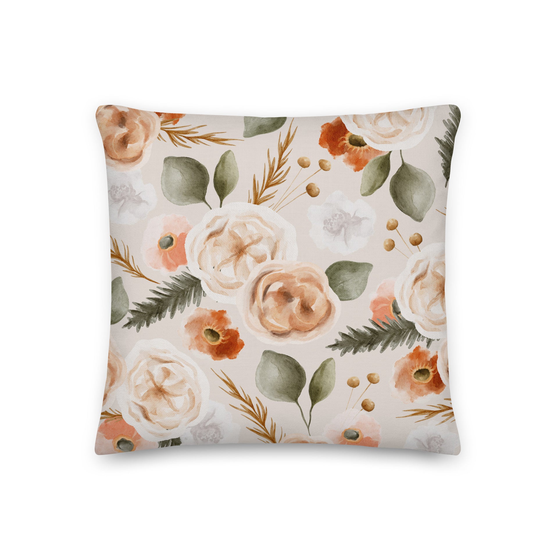 Desert Oasis Floral | Reversible Throw Pillow