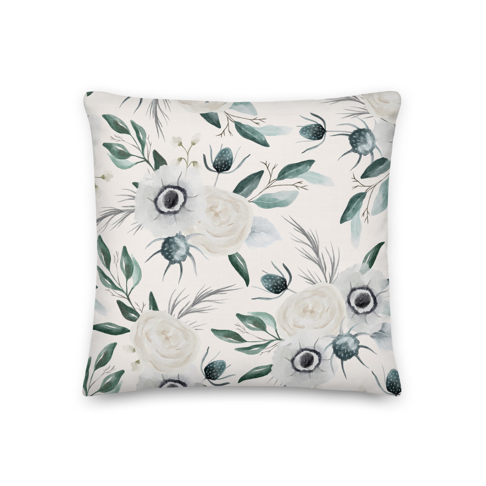 Ocean Inlet Floral | Reversible Throw Pillow