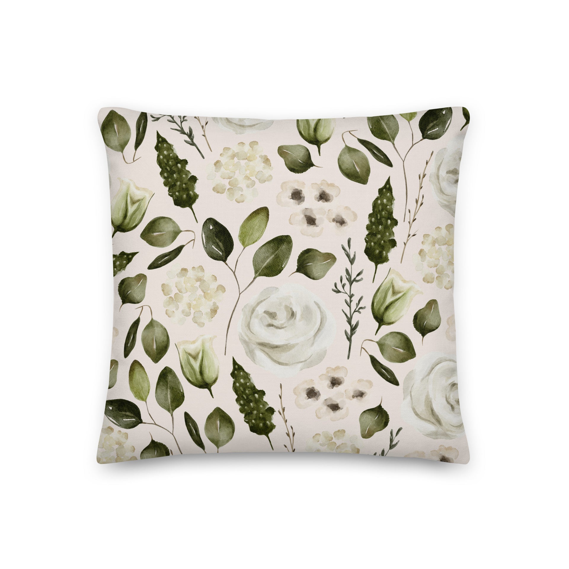 Woodland Fog Floral | Reversible Throw Pillow