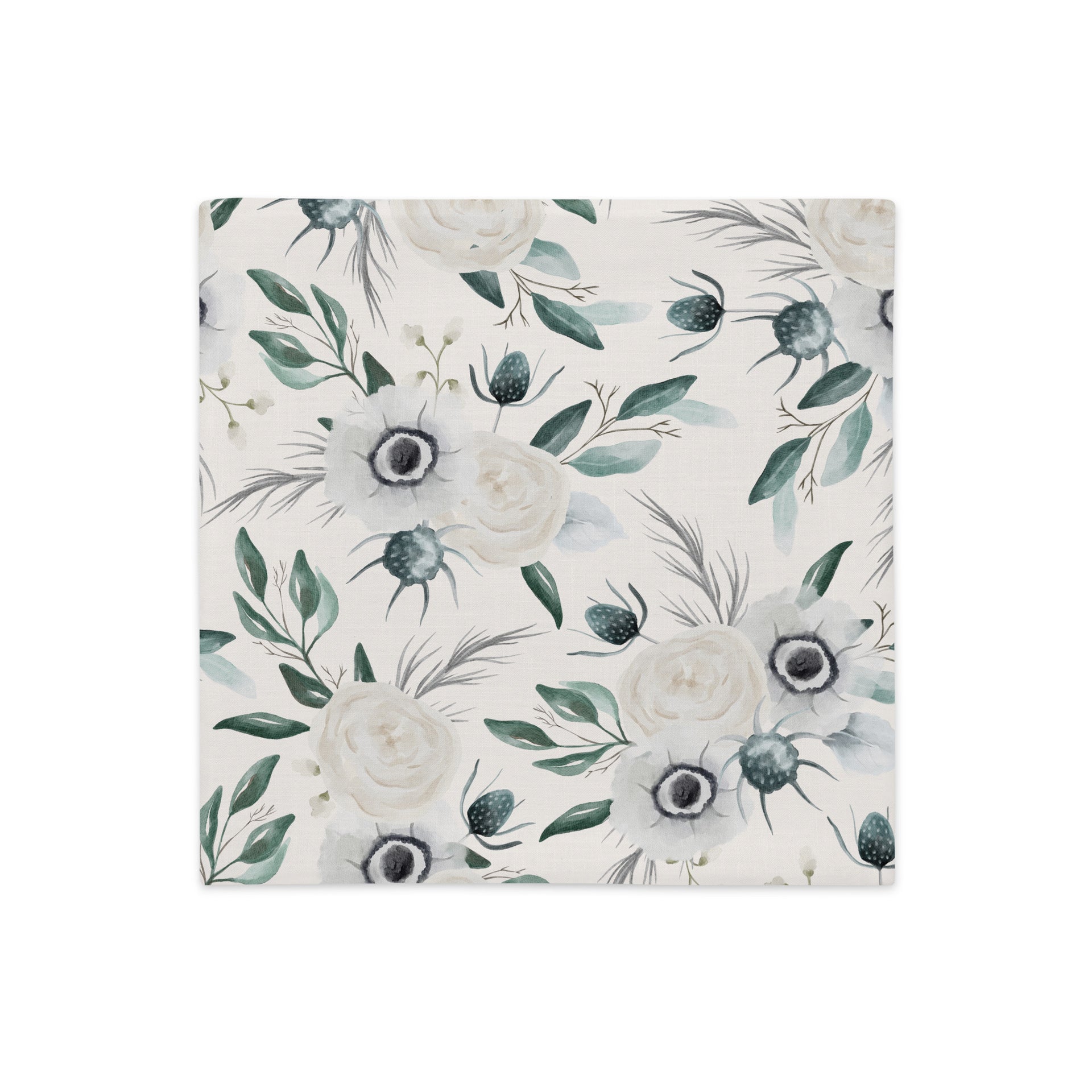 Ocean Inlet Floral | Reversible Throw Pillow Cover