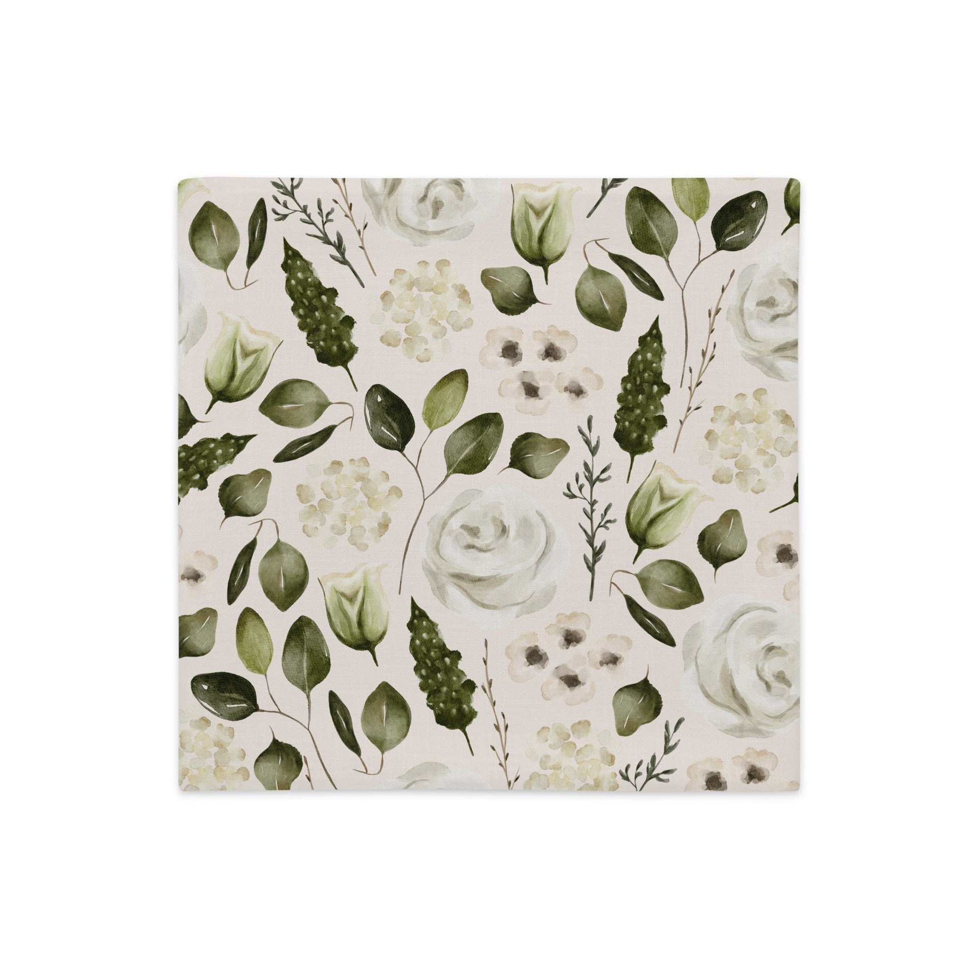 Woodland Fog Floral | Reversible Throw Pillow Cover