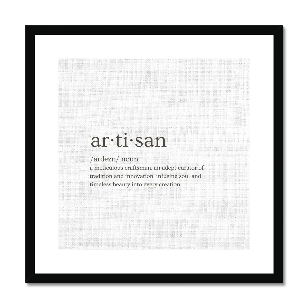 Artisan | Framed & Matted Print