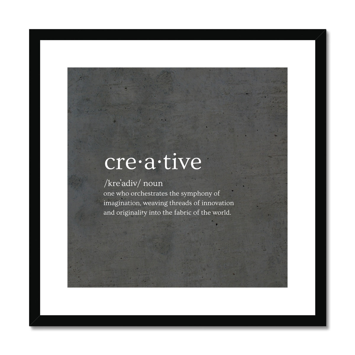 Creative | Framed & Matted Print