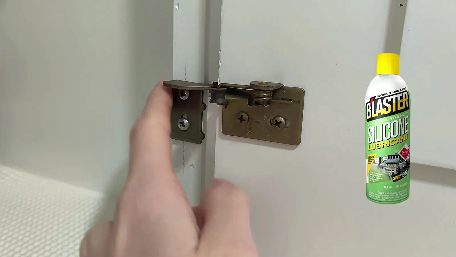 Cleaned and lubricated soft-close cabinet hinges.